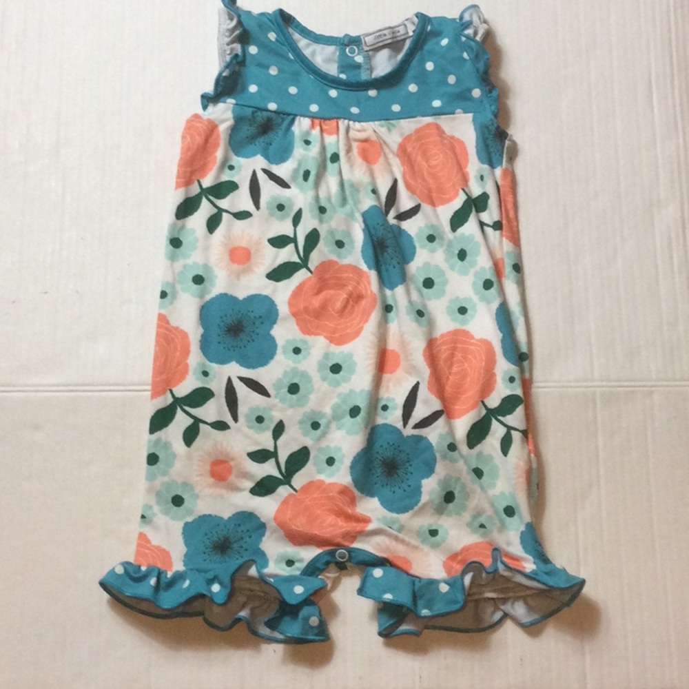 Little Millie Floral Sleeveless Baby Romper, Sz 2